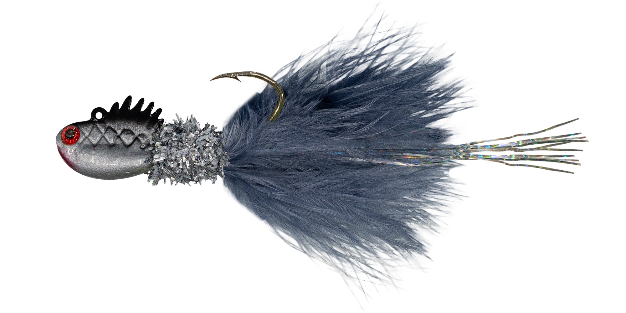 1Standard Minno4 Hair Jig, 1/16 oz / Silver Shad