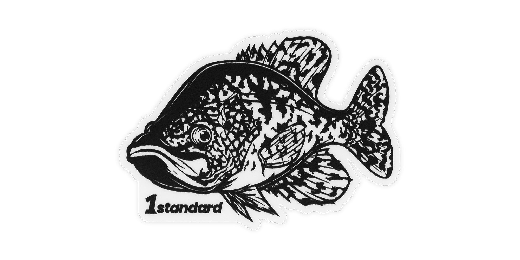 crappie fishing pole svg Clear Crappie Decal 3x2 – 1standard Fishing
